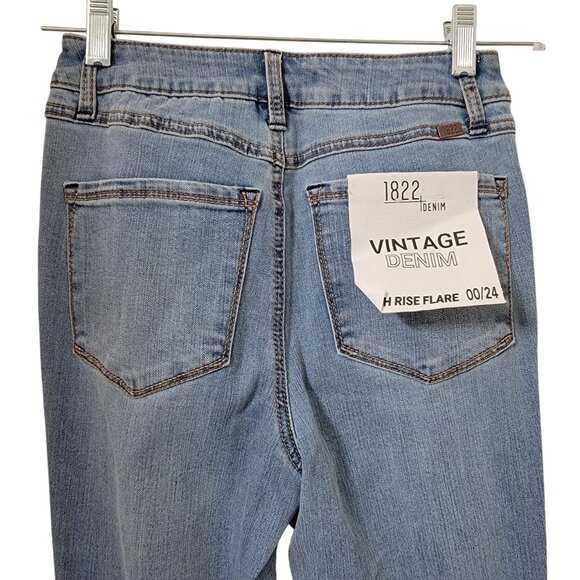 1822 Denim Size 24/00 Vintage Denim High Rise Flare Leg Jeans, NEW with Tag - Picture 6 of 16